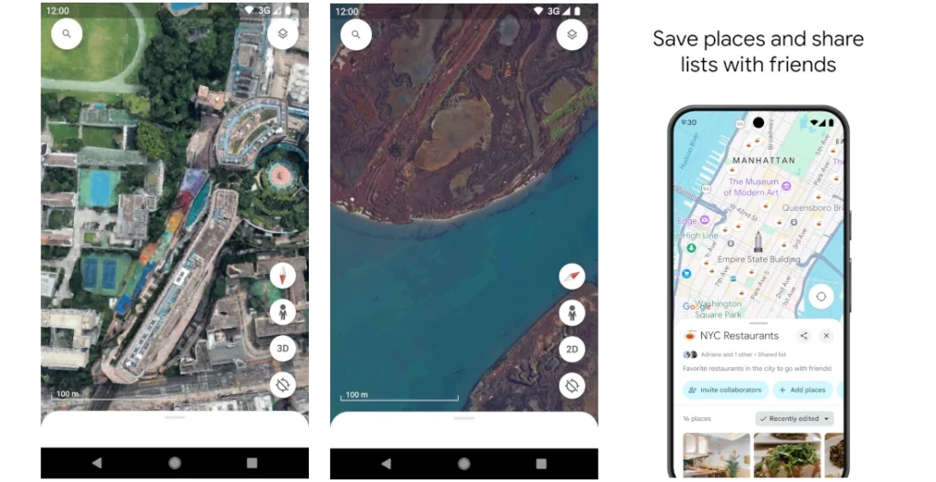 Google Earth and Google Maps
